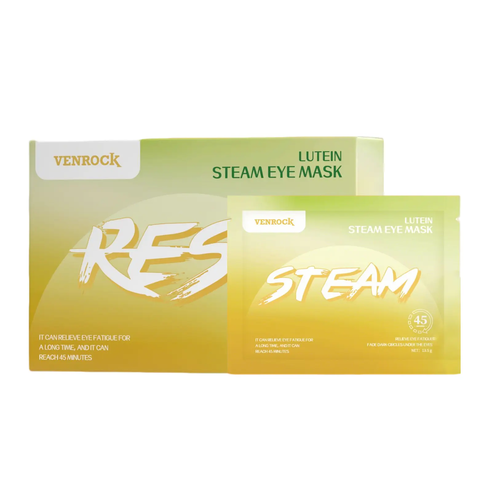 Lutein Steam Eye Mask - Heated Warm Compress for Dry, Tired Eyes & Better Sleep
