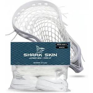 Semi-Soft Lacrosse Mesh & Stringing Kit With SemiSoft Mesh and Lacrosse Strings For Best Performance