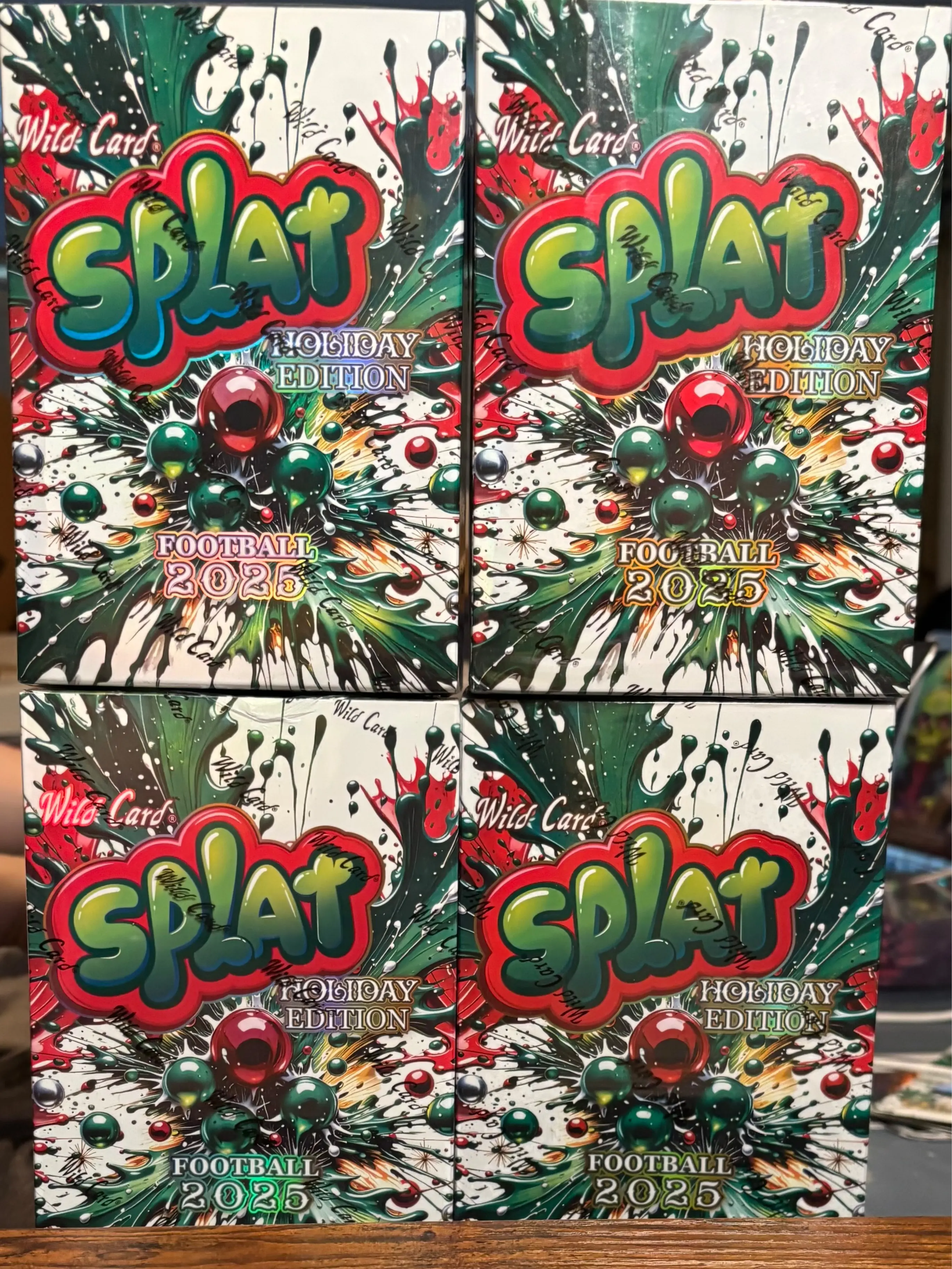 Splat Holiday Football cards 2025