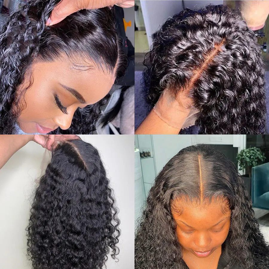 13X4 Deep Curly Lace Front Wig | Brazilian Virgin Hair 8"-22", Natural Curly Hairstyles, Lace Frontal, 14Inch