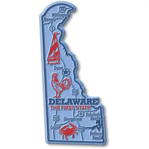 Delaware Giant State Magnet by Classic Magnets, 2.5" x 5.2"