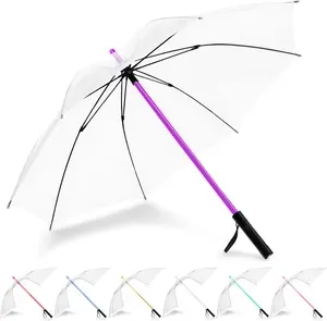 Lightsaber Umbrella LED Light up Golf Umbrellas with 7 Color Changing On The Shaft/in at Bottom,Birthday/Christmas Gifts for Men//Kids