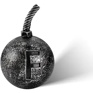 Initial F Bomb Paperweight Humor Decor with Ball Paperweight Functional and Stylish Office Paperweight  for Office Co-Worker Boss,Student with Letter Paperweight Desk Decor