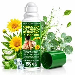 100ML Roll On Pain Relief Arnica Lidocaine Extra Fuerte Gel en Roll On - Formula Mejorada pomada muscular 100ml - Arnica Deep Massage Oils - Extra Strength Arnica Roll On Fast Cooling Muscle & Joint Relief for Arthritis, Back Pain & Sciatica