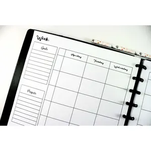 Weekly Lesson Planner Inserts for Letter Size Discbound Planners, Fits with Circa Letter, Arc by Staples, TUL, Letter Size (8.5'' x 11''), (Planner sold separately)