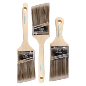 Vermeer Paint Brushes 3-Pack - 2.5" Angle Brushes for All Latex and Oil Paints & Stains - Home Improvement - Interior & Exterior Use