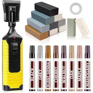 Hardwood Floor Repair Kit -11PCS Laminate Vinyl Floor Wax with 8 count  Furniture  Up Marker,Professional Restoration The , Stains,Holes  Any  Floor and Wooden Furniture