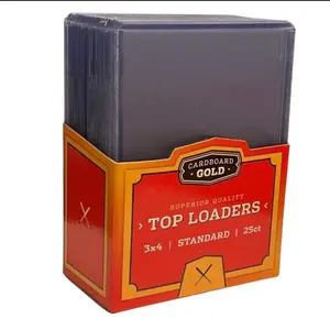 Cardboard Gold 3x4 Top-Loader for Standard Size Cards 25 Count PK Rigid Trading Card Holder Quality Clarity
