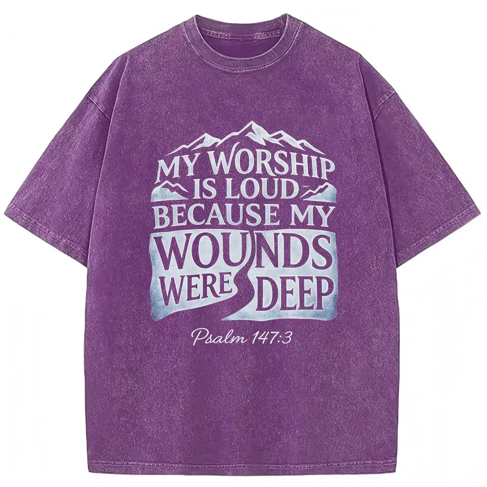 Washed T-shirt-Purple