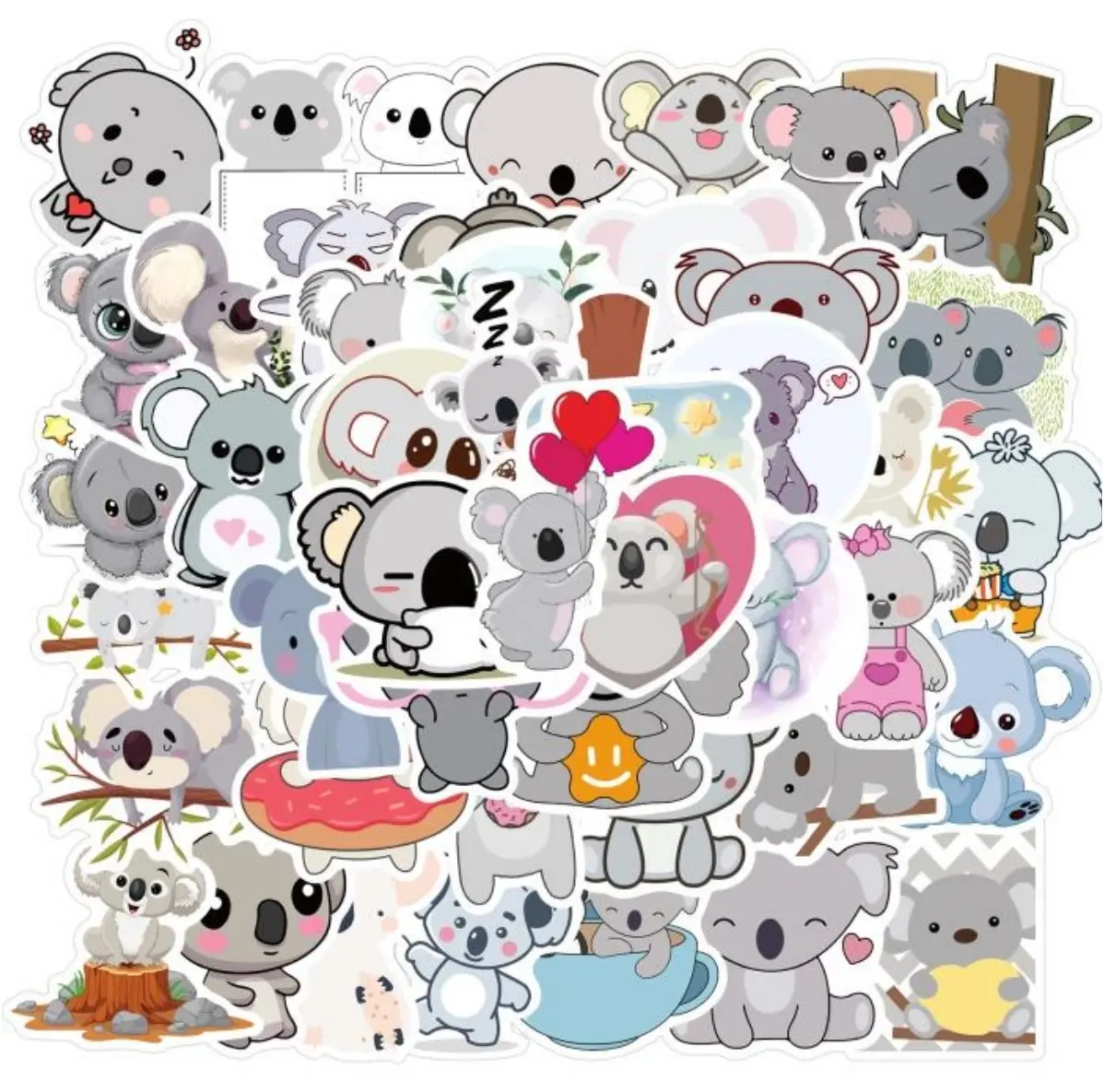 50 Pack of Koala Bear Animal Stickers and Decals