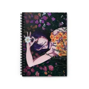 Chainsaw Man Reze Flower Cover Notebook - Journal - Anime Stationery - Hardcover Sketchbook for Fans