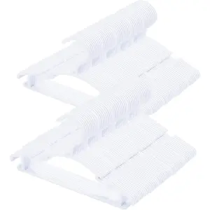 100 pack white baby nursery closet hangers nonslip laundry infant pant hanger for newborn clothes gift ultrathin plastic hanger for girl boy toddler kid