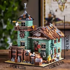 2618-Piece Fisherman's Hut Building Block Set - Suitable for Adults 14+!Build a Detailed, Ocean-Themed Fishing House Using High