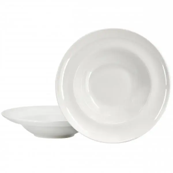 Gibson Home 142569.02 20 oz Great Essentials Fine Ceramic Entree Bowl Set, White - 2 Piece