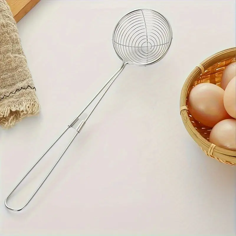 1pc Stainless Steel Small Wire Colander, Shabu Hot Pot Strainer Scoops, Household Kitchen Utensils Kitchen Accessories