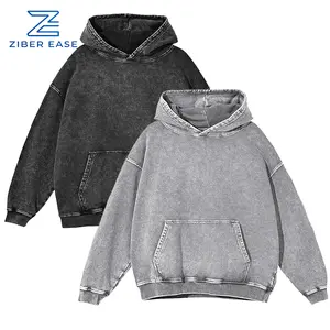 2 Pack Acid Wash Hoodie Oversized Vintage Hoodie Unisex Heavy Weight Hoodie Distress Hoodies for Men Women Couples Long Sleeve Pullover