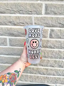 Love More Worry Less Cold Cup