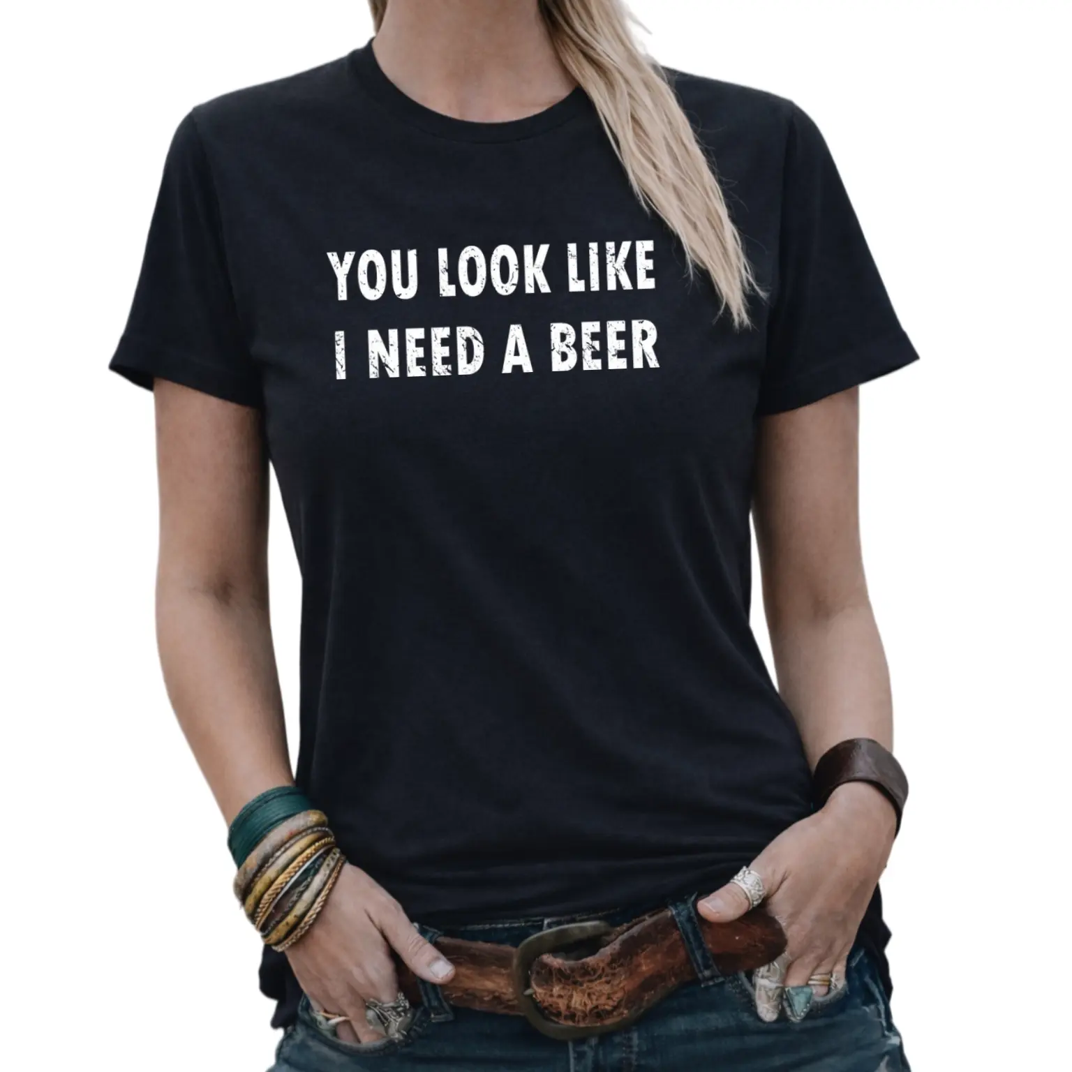 You Look Like I Need A Beer Funny Drinking T-Shirt Cotton Fashion
