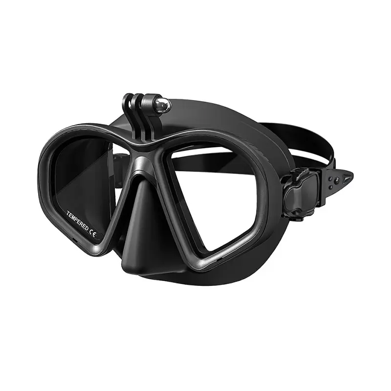 Swimming goggles with nose cover, diving/snorkeling mask — waterproof housing compatible with GoPro Max 13/12/11/10/9/8, Insta360 X5/X4/X3, Ace Pro 2, DJI Action 6/5 Pro, Action 4, and Action 3.
