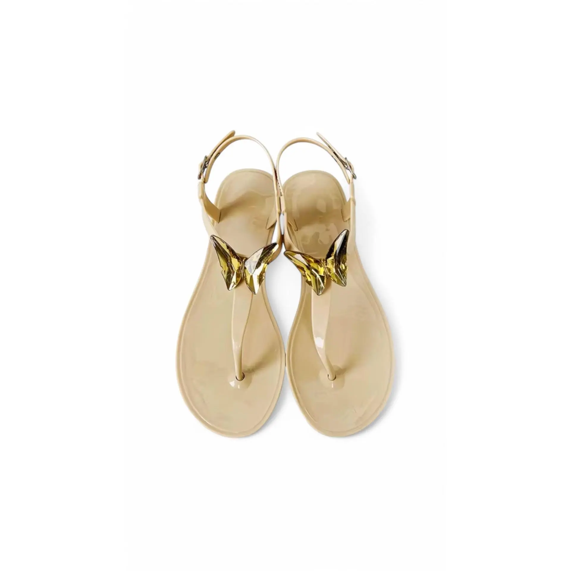 ALIANA Nude Gel Beach Sandals