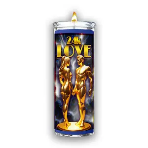24K Love Ritual Candle - Versatile for Love Manifestation, Ritual & Spiritual Ceremonies
