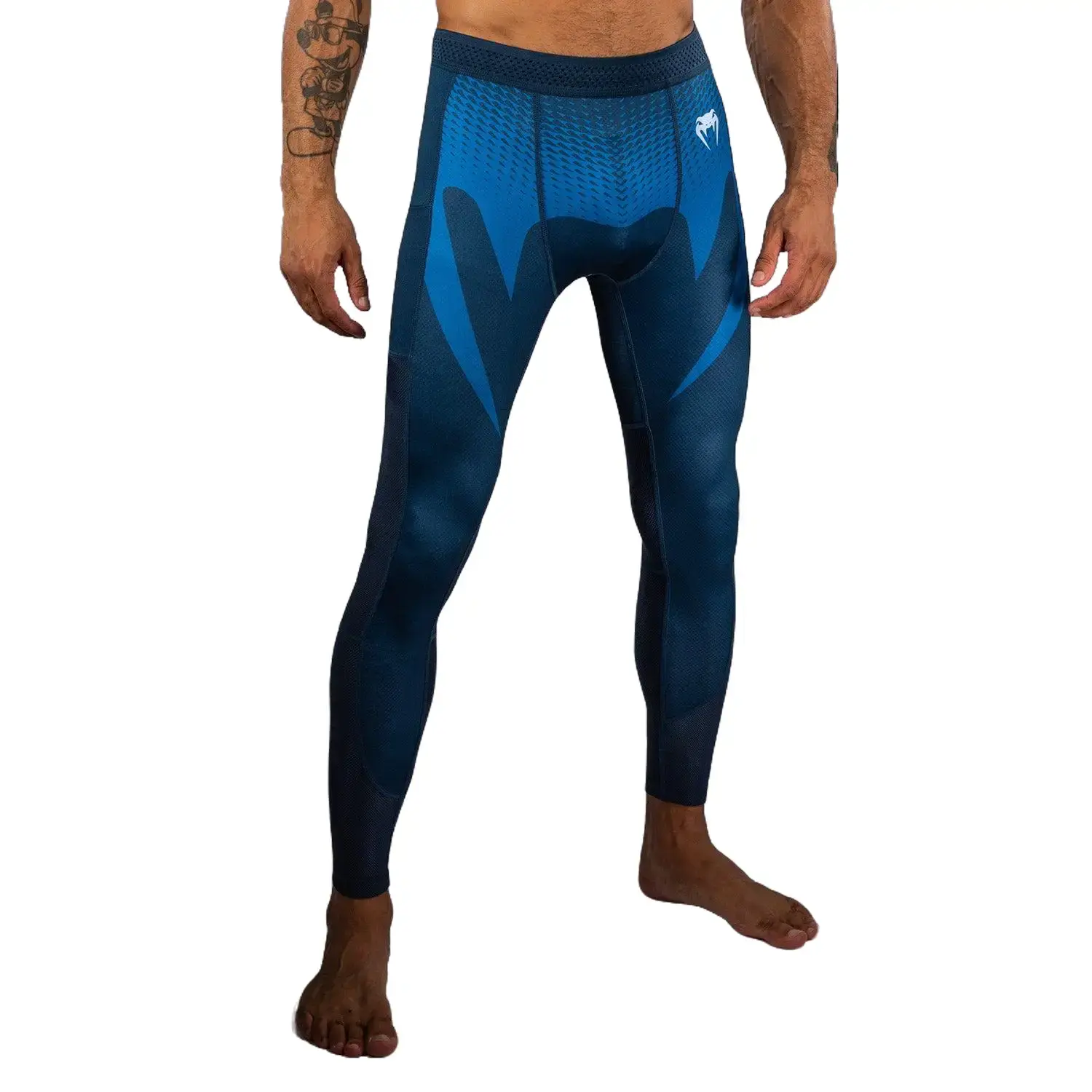 Venum Men's No Gi Compression Spats, Indigo IBJJF Approved Gymclothing, Performance Fitness Activewear for Jiu-Jitsu & MMA