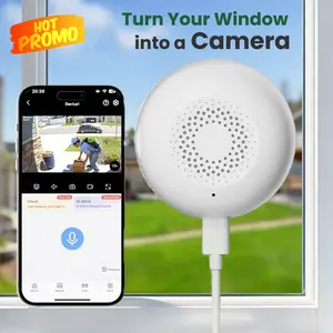 【No Subscription】2K Window Camera Wireless, 5G/2.4G WiFi Indoor Security Cam with HD Color Night Vision, Motion Detection & 2-Way Audio for Home Safety
