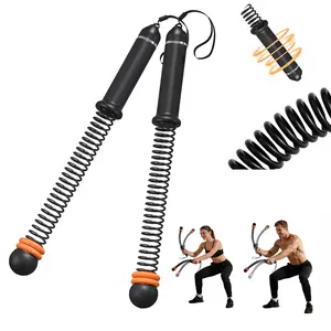 Tousains Newly Upgraded Ropeless Battle Ropes – Silent Weighted Cordless Training Rope, Quiet Portable Fitness Equipment for Home Gym, HIIT Full-Body Workouts, Noise-Free Strength Training for Men & Women, Indoor & Outdoor Use