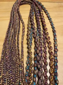 Cinnamon teal wool dreadlock extensions Cinnamon teal wool dreadlock extensions