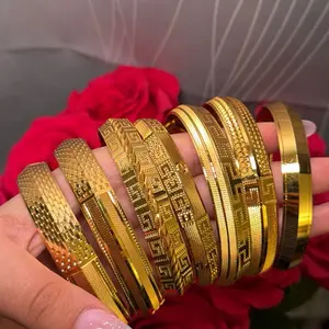 1 Gram Gold Men's Kada - Stylish Gold Color Bracelet for Men - Perfect for Everyday Wear and Special Occasions