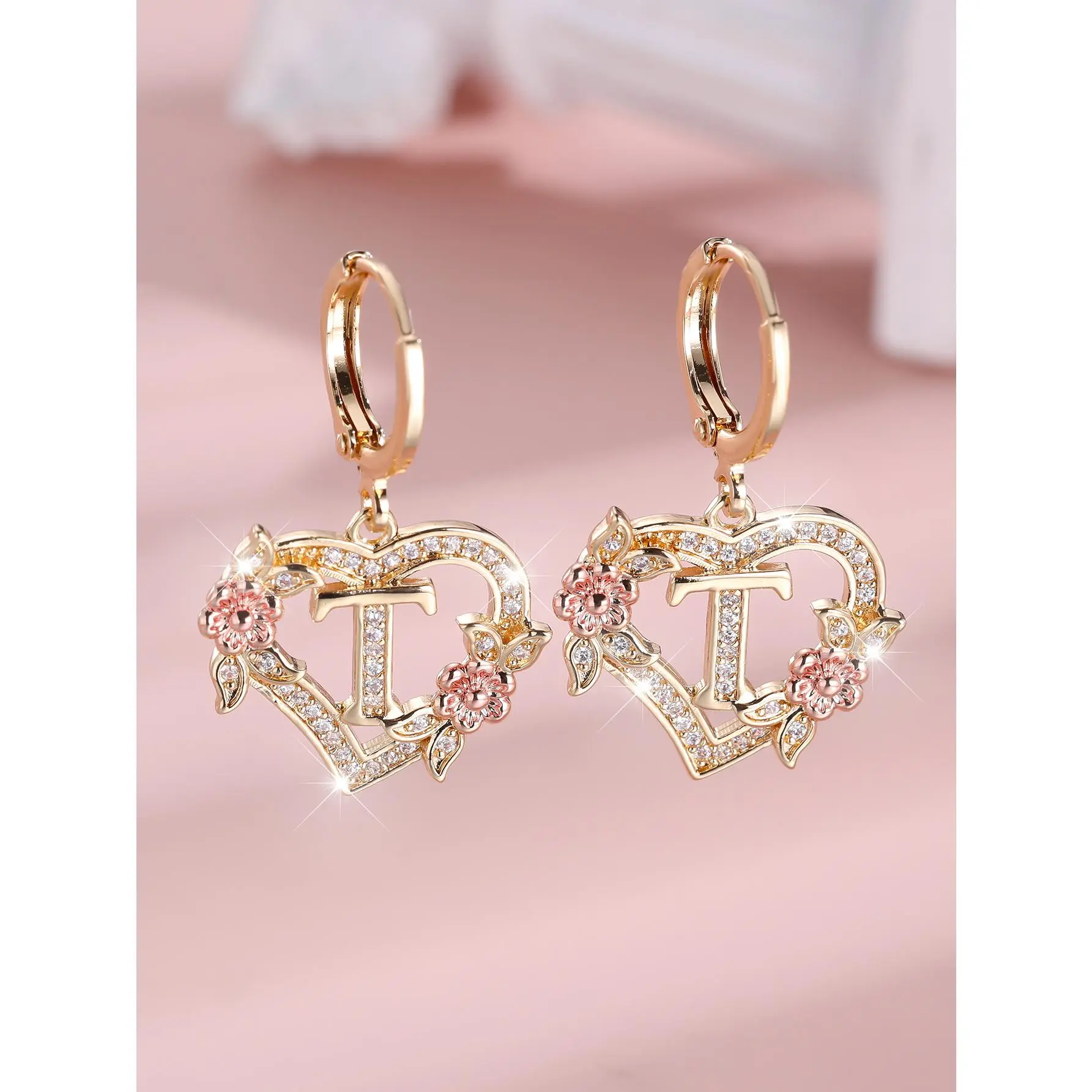 Gold+Rose Gold White Diamond T