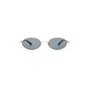 Le Specs Icicle Sunglasses in Bright Gold & Smoke Mono