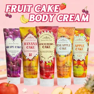 2026 New Fruit Cake Body Lotion Moisturizer 236g, Grape Banana Strawberry Pineapple Apple, Vitamin E & Shea Butter, 24-Hour Moisture, Sweet Girl Scent