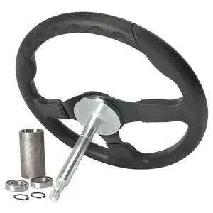 Suisuitong Go Kart Steering Wheel & Holder Set – 13.8" (350mm) Steering Wheel w/ 6904RS Bearings & Mounting Hardware – Fits ATV, UTV, Golf Cart, Buggy, Quad, Drift Trike, 4 Wheeler DIY Rebuild Upgrade
