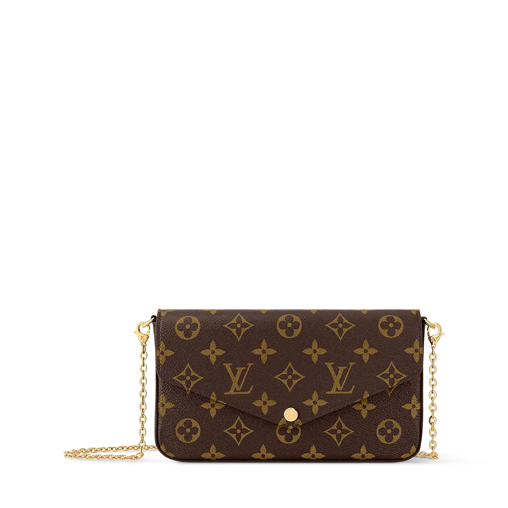 Pre-owned Louis Vuitton Monogram 3 in 1 Chain Bag Elegant Shoulder Purse, Fashion Bag, Chain Crossbody Style