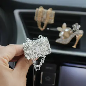 Rhinestone Decor Car Air Vent Clip, Car Diffuser, Bling Rhinestone Oil Diffuser Vent Clip, Car Interior Accessories For Women