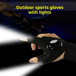 Fishing Gloves with Luminous Finger Lights for Emergency Repair and Night Fishing Full-Finger Unisex High-Dexterity Touchscreen Glow-in-the-Dark Claw Mesh Adjustable(Note: The original title seems to mix multiple different product descriptions in a