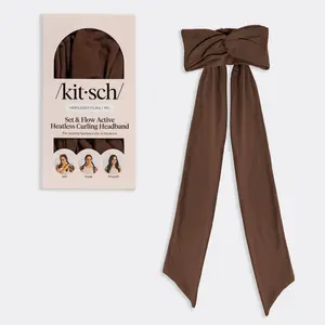 Kitsch Chocolate Brown Set & Flow Active Curling Headband