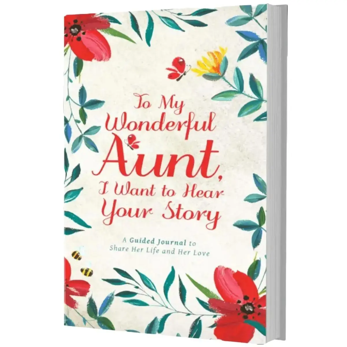 To My Wonderful Aunt, I Want to Hear Your Story: A Guided Journal to Share Her Life & Her Love Hardcover Spiral Notebook Vintage Leather Journal