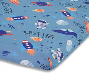 Everyday Kids Outer space Adventures Fitted Crib Sheet