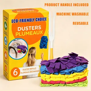 Lydia's Deal Duster 6 Packs Refills for Swiffer Electrostatic Dust Removal Brush Multisurface 360° Larger Size with 4X Microfibers Unscented Disposable Machine Washable Reusable - Cleaning, Home Cleaning Products summerwins