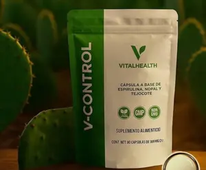 Vital Health Global V-CONTROL by Vital Health Global from Mexico Spirulina pwder, nopal, mexican hawthrorn extract.