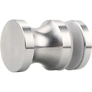 Shower Glass Door Handle,Sliding Shower Doors Knob,One Sided Pull Hardware Replacement Parts for Bathroom Glass Doors,L9000-LS Solid SUS304 Stainless Steel Brushed Nickel-