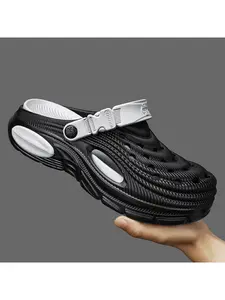 Summer Fashion Men's Hole Shoes Comfortable Lightweight Breathable Indoor Home Casual Slippers, Stylish and Comfy Footwear, Breathable Lightweight Clogs