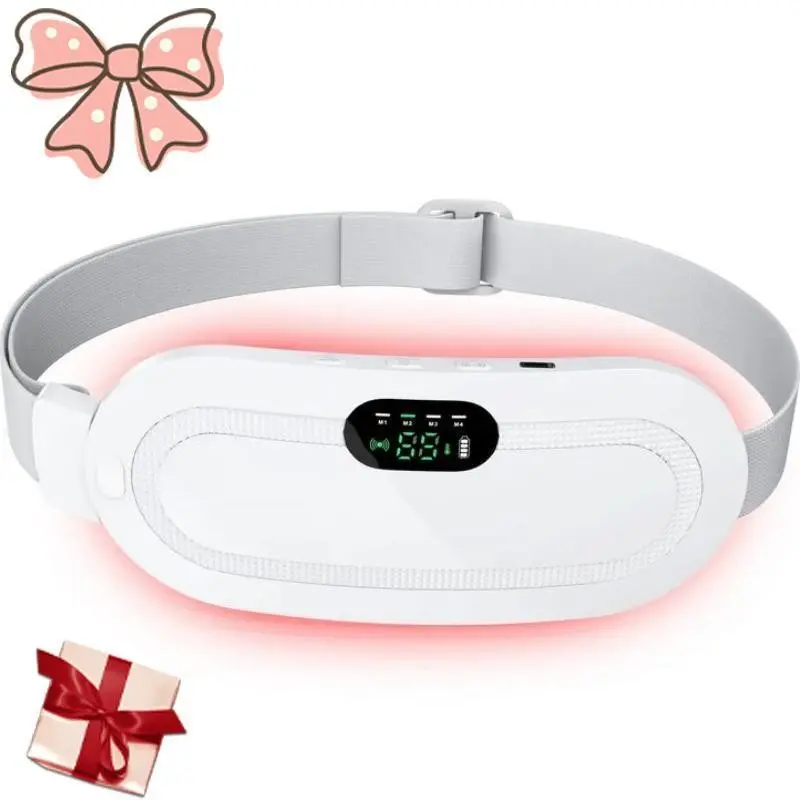 Menstrual Heating Pad Smart Uterus Warmer Belt, Period Heating Pad, Cordless Heating Pad, Wireless Heating Pad, Heated Pad, Electric Waist Belt, Waist-Vibrating Abdominal Massager