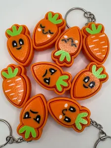 3D Printed Carrot Clicker – Adorable Fidget Toy | Easter Egg Stuffer | Keychain Option Designed by Pawpular Prints