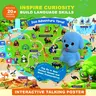 Unisex Kids' Educational Toy Tablet for Ages 3-4, Cute Animal Themed, English Reading Board, Audio Reader, Battery-Included