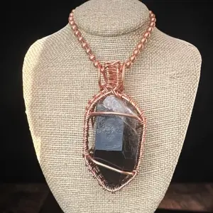 Juma CopperKing Raw Smokey Quartz 24” Copper Necklace