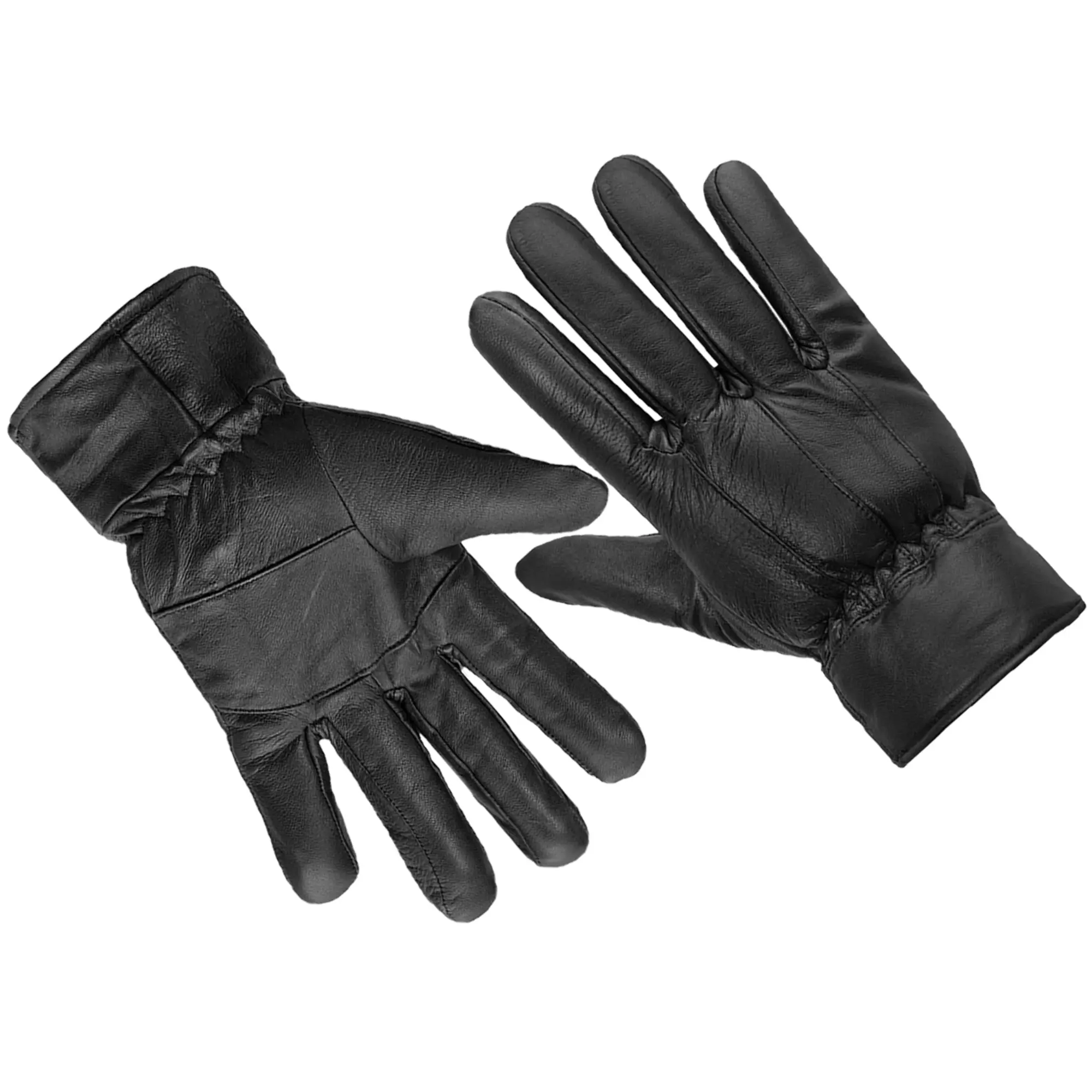 FrostGuard Pro Men's Leather Moto Gloves - Cowhide Gauntlet Full Finger, Insulated Liner, Wind Resistance, Waterproof, Easy Entry, Expansion Joints, Automotive & Motorcycle Protective Gear