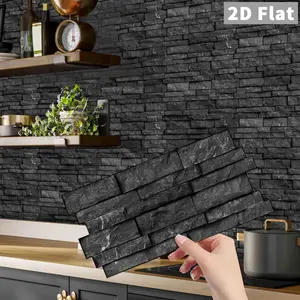 12/24/48 Sheets Classic Self-Adhesive Tile Sticker Backsplash Wall Sticker, Seamless Splicing Sticker,Striped Marble Vinyl Bathroom Kitchen Home Decor DIY,For DIY Wall & Furniture Makeover, Decorative Wall Sticker Self Adhesive Tiles